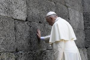 Pope Francis prayed amid the Nazi death camps on July 29.