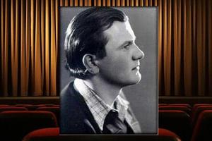 Above, a head shot of Karol Wojtyla as a young actor highlights his theater days. Jeremy Stanbary (shown below) is reviving his one-man play about St. John Paul II, titled Lolek, as a livestream event in honor of the centenary of the Polish pontiff’s birth. The play highlights the events in the saint’s life when he was a young man (logo and backdrop shown from previous showing). 