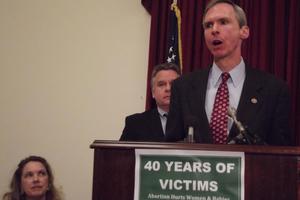 Rep. Dan Lipinski, D-Ill., speaks at a press conference on the 40th anniversary of Roe v. Wade on Capitol Hill.
