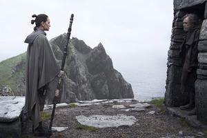 Rey (Daisy Ridley) and Luke Skywalker (Mark Hamill) star in 'The Last Jedi.' 