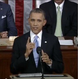 President Barack Obama delivers his 2014 State of the Union address.