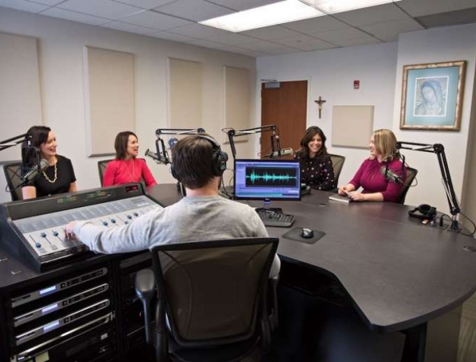 Maureen Ferguson, Andrea Picciotti-Bayer, Ashley McGuire, and Dr. Grazie Christie inside GRN Studios, Washington, D.C. 