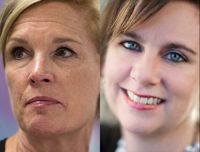 Cecile Richards of Planned Parenthood and Marjorie Dannenfelser (right) of Susan B. Anthony List 