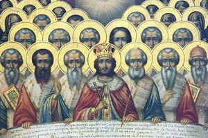 An icon representing the First Council of Nicea