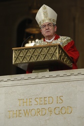 Cardinal Justin Rigali of Philadelphia at the National Prayer Vigil for Life Mass in Washington Jan. 21.