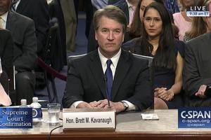 Judge Brett Kavanaugh sits before the Senate Judiciary Committee Sept. 4.