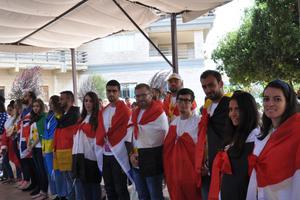 Young people from all over the world (shown above) gathered in Lebanon for the first Syriac Youth International Convention July 17-22.  The event brought together youth living in the Middle East and from their adoptive countries in the West, including the United States; below, American youth pose with their shepherd, Syriac Catholic Patriarch Ignace Joseph III Younan July 22, the final day of the convention. Also below: The patriarch is shown celebrating Mass July 22.
