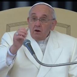 Pope Francis speaks at his Jan. 15 general audience in St. Peter's Square.