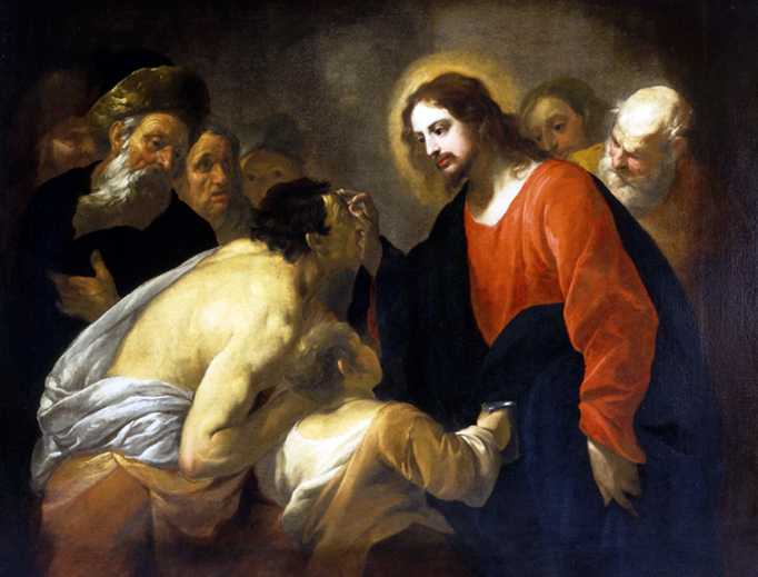 Orazio de Ferrari (1606-1657), “Healing of the Blind Man”