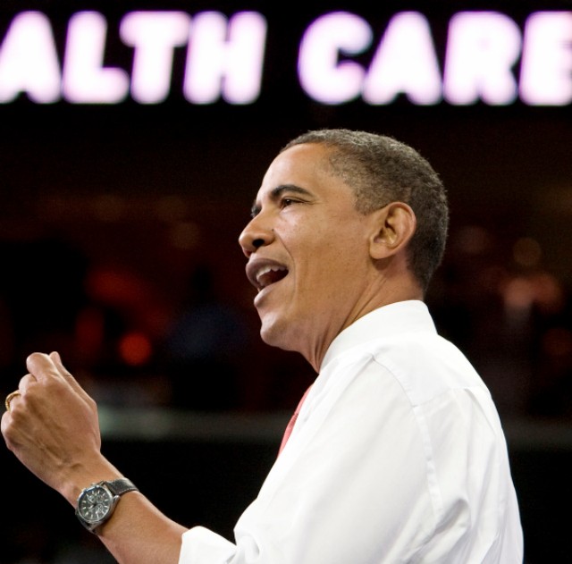 President Obama at a Sept. 17 health-care rally.