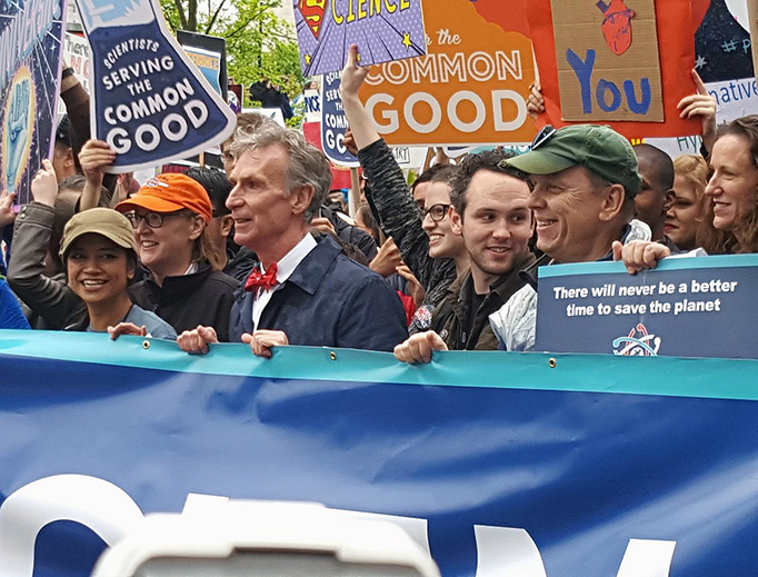 Bill Nye at the March for Science in 2017
