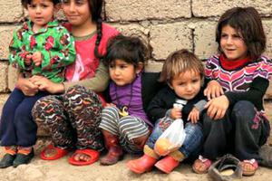 Refugee children at a Refugee Camp in Iraq.
