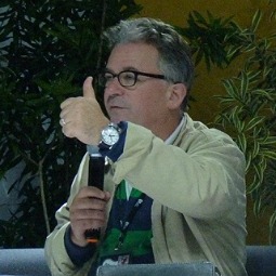 Author Austen Ivereigh speaks during a July 24 talk to WYD pilgrims in Rio de Janiero.