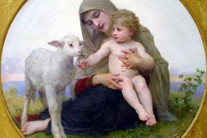 William Adolphe Bouguereau (1825-1905), “Virgin and Lamb”