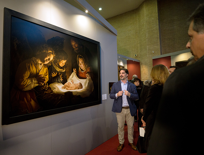 ABOVE: Adamo Antonacci in front of ‘The Adoration of the Child’. BELOW: (1) A wide shot of the musical angel; (2) ‘Ecce Homo’; (3) ‘Carrying Christ to the Tomb’
