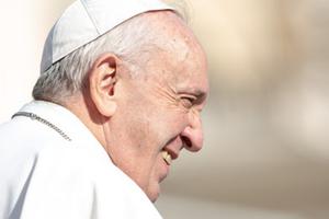Pope Francis greeting pilgrims at his weekly General Audience in St. Peter's Square, August 28, 2019. 