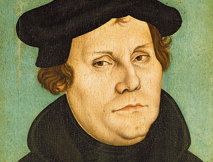 Workshop of Lucas Cranach the Elder, “Portrait of Martin Luther” (1528)