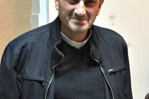 Father Jacques Mourad, a Syriac-Catholic priest who was kidnapped by the Islamic State from Qaryatain, Syria, in May, poses for a photo in the reception area of Our Lady of the Annunciation Church in Beirut, Lebanon, on Nov. 11, a month after his escape.