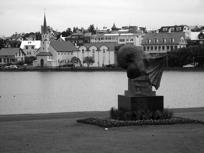 Tjornin Lake in Reykjavik, Iceland
