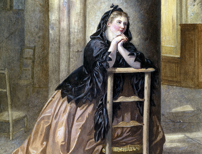 Alexandre Couder (1808–1879), “Woman Kneeling in Prayer”