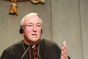 Cardinal Vincent Nichols of Westminster, England, at a Vatican news conference in 2015. 