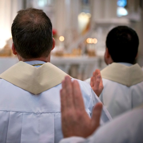 Priests celebrate Mass at the Cathedral of the Immaculate Conception in Denver on Jan. 17.