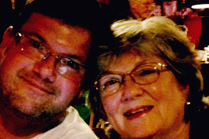 Father Timothy Hepburn and his mother
