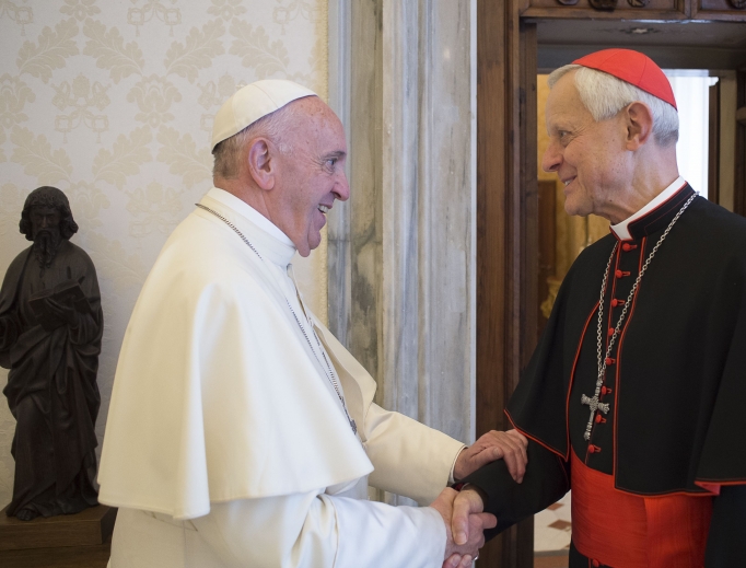 Cardinal Wuerl meets with Pope Francis in October 2017.