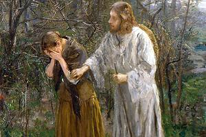 Fritz von Uhde, “Woman, Why Weepest Thou?” (c. 1893)