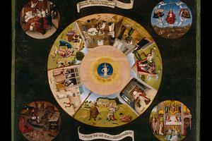 Hieronymus Bosch or follower, “The Seven Deadly Sins and the Four Last Things,” c. 1505