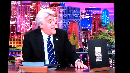 Leno reads the headlines.