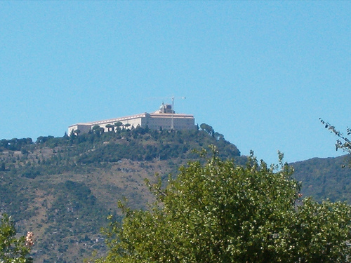 Montecassino Abbey, founded by St. Benedict in 529.