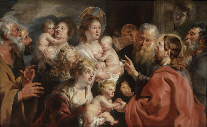 Suffer the Little Children to Come unto Me by Jacob Jordaens, AD 1615-16 (St. Louis Art Museum, Missouri via The Catholic Thing)