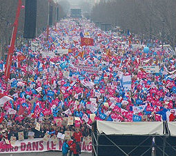Le Grande Armee gathered in the streets of Paris on March 24.