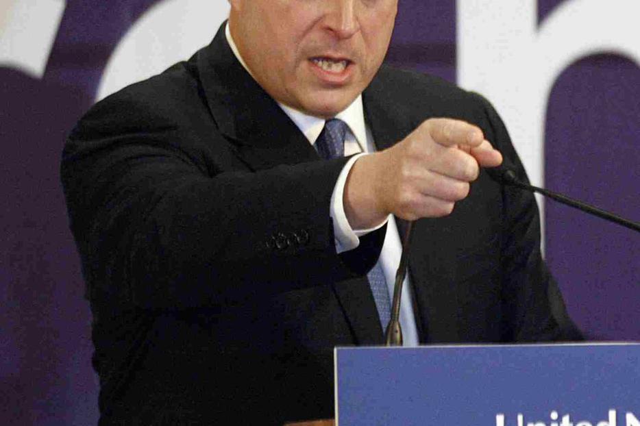 Al Gore speaks at a UN Climate Change Conference in Bali in December 2007.