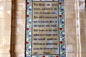 Our Father mosaic at Church of the Pater Noster in Jerusalem