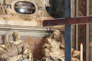 Cross at the celebration of Mass with immigrants in St. Peter's Basilica on Jan. 17.


