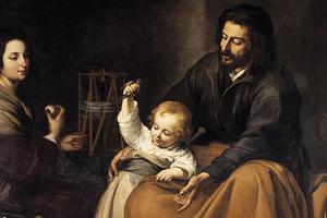La Sagrada Familia del pajarito by Bartolomé Esteban Murillo (1617–1682)
