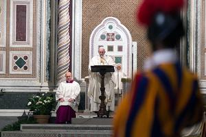 Pope Francis celebrates Mass for the Dominicans on the 800th anniversary of the order's founding at the Basilica of St. John Lateran, Jan. 21, 2017.