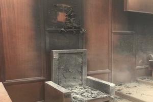 The Co-Cathedral of St. Thomas More after the June 5, 2019 fire.