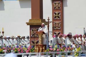 Pope Francis celebrates Mass in Iquique, Chile, Jan. 18. 