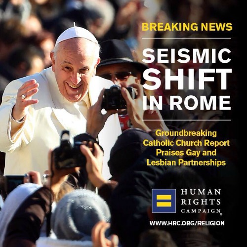 Synod-related Human Rights Campaign poster