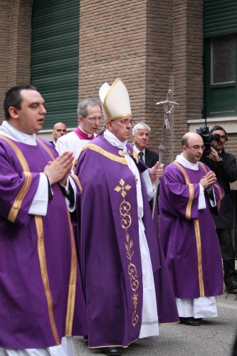 Pope Francis leads a papal procession on the Aventine Hill in Rome for Ash Wednesday on March 5.
