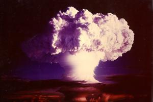 U.S. nuclear weapon test 'MIKE' of Operation Ivy Oct 31, 1952, the first test of a thermonuclear weapon (hydrogen bomb).