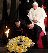 Benedict visits Yad Vashem last May.