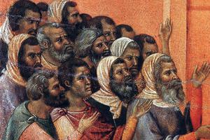 Duccio di Buoninsegna, “Christ Accused by the Pharisees,” c. 1310