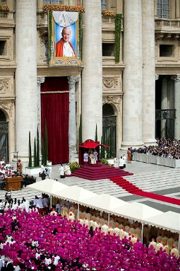 The beatification ceremony of Blessed John Paul II, presided over by Benedict XVI, took place in St. Peter's Square on May 1, 2011.