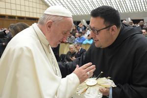 Pope Francis during his weekly general audience, February 5, 2020.