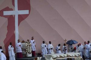 Pope Francis celebrates Mass in Maputo, Mozambique Sept. 6.