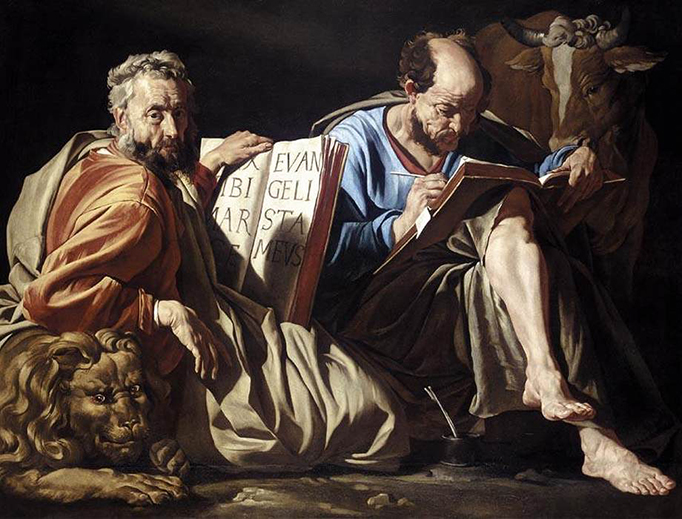 Matthias Stom, “The Evangelists St. Mark and St. Luke”, ca. 1635